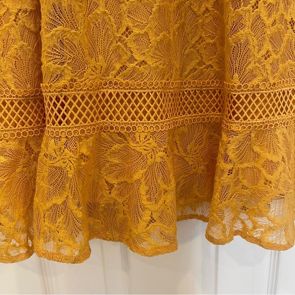 Antonio Melani Yellow Lace Midi Dress Women’s 4 Spring Summer Classic Colorful - Picture 4 of 10